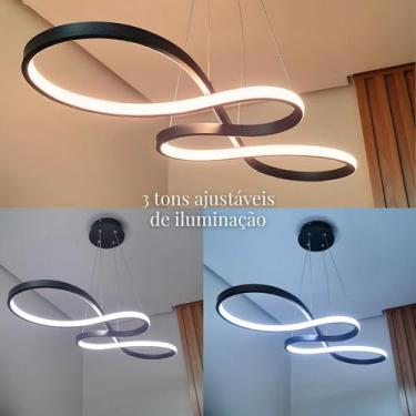 Imagem de Lustre pendente em LED moderno para sala, quarto, cozinha, recepcao co