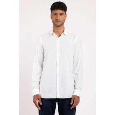 Imagem de Camisa Aramis Manga Longa Regular em Jacquard Branco-Masculino