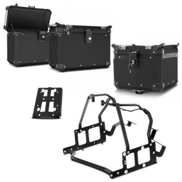 Imagem de Kit Bauletos Traseiro 35/Lateral 33 Litros + Base + Suporte F 800 GS A