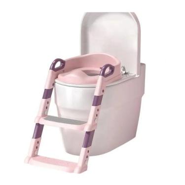 Imagem de Troninho infantil Assento Redutor Infantil com Escada para Vaso Sanitá