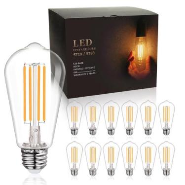 Imagem de Lâmpadas LED BORT ST58/ST19 Vintage Edison 6W 700LM 2700K 12Pk