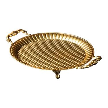 Imagem de Generic Prato de frutas, prato de aperitivos, elegante de frutas secas, multifuncional com alças, bandeja de servir para doces, massas, lanches para jantar, 33.5 Cm X 27 Cm X