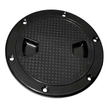 Imagem de Generic Escotilha de inspeção, tampa de placa de de barco, acessório marinho, escotilha circular de barco para RV, instalações externas marinhas, Preto, 8 Inch