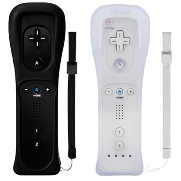 Imagem de TechKen Wii Controller 2 Pack, Wii Remote Controller with Silicone Case and Wrist Strap, Wii Remote Controller for Wii/Wii U