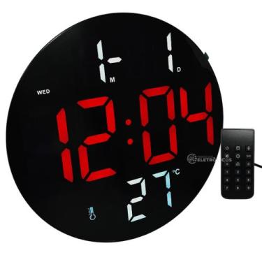 Imagem de Relógio Digital LED com Controle Remoto, Calendário e Temperatura ST26