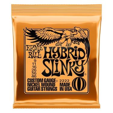 Imagem de Kit 3X Enc. Guit. Ernie Ball 2222 009/046 Hibrid Slinky