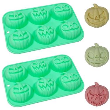 Imagem de 2025 Novo molde de abóbora de Halloween, molde pop de bolo de Halloween com 3 formas inovadoras de abóbora, molde de chocolate para Halloween