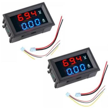 Imagem de Kit Voltímetro Amperímetro 0-100V 0-10A (2x) - FANWELL