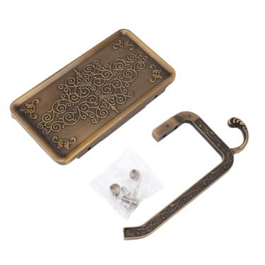 Imagem de Suporte do papel higiênico com prateleira alumínio liga parede montado Vintage tecido Retro Roll Holder Dispenser para banheiro