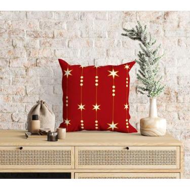 Imagem de Almofada Com Enchimento Estrelas Brilhantes de Natal - Core Decore