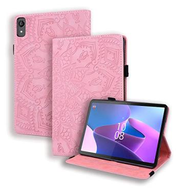 Imagem de TIPOYOROO Capa para Lenovo Tab P11 2ª geração/Xiaoxin Pad Plus 2023 29.2 cm TB350FU/TB350XU Capa de couro PU com suporte para cartão e porta-caneta para Xiaoxin Pad Plus 2023 mandala de 11,5 polegadas