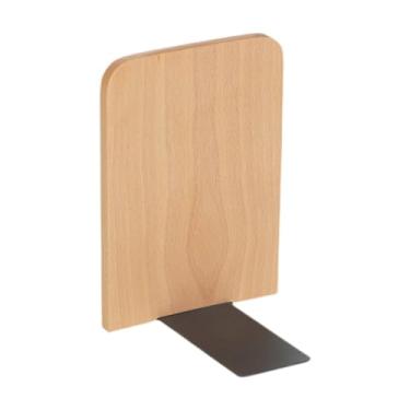 Imagem de Kuntesetty Suportes para Livros, Separadores de Livros, Prateleiras Elegantes E Divisórias com Design Funcional, Adequados para Revistas E Decoração, Madeira clara, 11x12x17cm