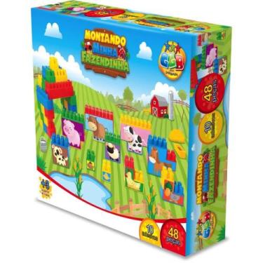 Imagem de Brinquedo para Montar Montando Minha Fazendinha 48PC - GGB PLAST