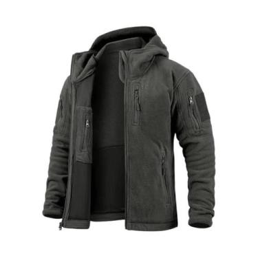 Imagem de Jaqueta Tática De Inverno Masculina Em Fleece Quente Com Zíper Complet