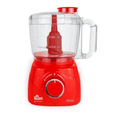 Imagem de Processador de Alimentos Turbo Kian 1L 350W 127V Vermelho, 110V