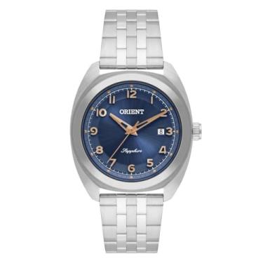 Imagem de Relógio Prateado Orient Masculino de Pulso Vidro Safira