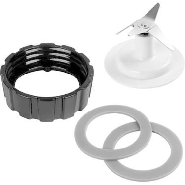 Imagem de Peças de reposição para lâminas de liquidificador Hamilton Beach com tampa de base de jarro e 2 juntas de vedação de anel de vedação