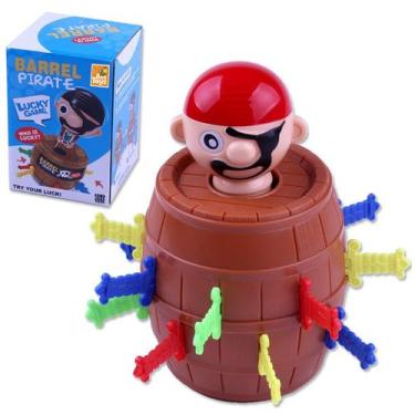 Imagem de Pula Pirata Jogo do Barril Pirata Brinquedo Tamanho Médio - Bee Toys, 