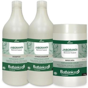 Imagem de Kit Jaborandi Shampoo + Condicionador 1L + Máscara 1kg Bothanico - Bot
