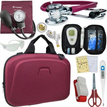 Imagem de Kit Enfermagem Maleta Completo Super Luxo + Monitor Glicose - Love Sau
