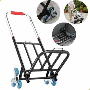 Imagem de Carrinho De Mão Dobrável Para Transporte E Compras Feira - Bmax