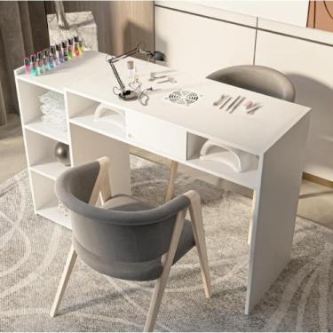 Imagem de Mesa Manicure Profissional Com Sugador Nail Designer Com Nichos Sugnai