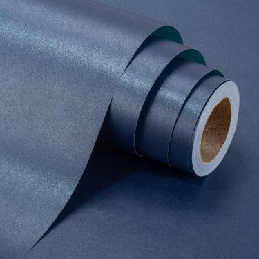 Imagem de Papel de embrulho Yarcony Shimmer Navy Blue Jumbo Roll 76cm x 10m