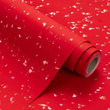 Imagem de Papel de regalo WRAPAHOLIC rollo mini rojo 43 cm x 5 m