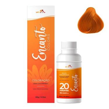 Imagem de Beleza Ruiva – Kit Coloração Encanto Colors 9.40 e Oxigenada 20vol 6% | Louro Muito Claro Cobre Laranja | Cor Intensa, Brilho e Hidratação com D-Pantenol, Karité e Óleo de Coco