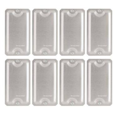 Imagem de 8 Placas Alumínio Polido P/ Condulete 3/4 Cega Tramontina