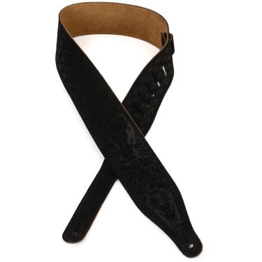 Imagem de Levy's Leathers MS17T04-BLK 6,35 cm Alça de guitarra de camurça escovada à mão, preta