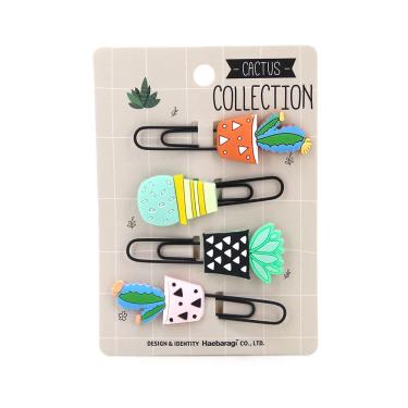 Imagem de Clip Le Stylo Cactos Colors 2,5x7cm com 04 Unidades - Item Sortido
