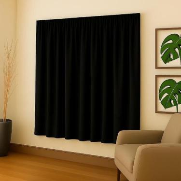 Imagem de Cortina Versátil 2,00X1,70 Para Sala Quarto Escritório Decoração Estil