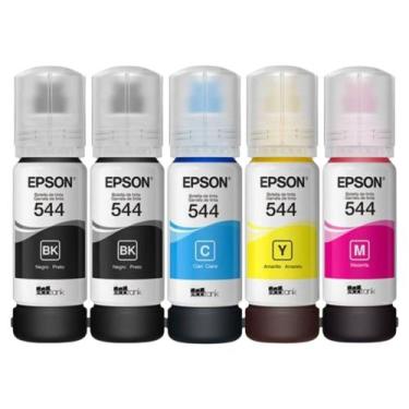 Imagem de Kit 5 Tintas Originais T544 Para L3250 L3110 L3210 L3150 L5190 - Origi