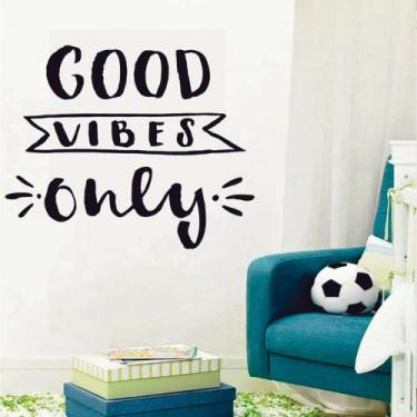 Imagem de Adesivo de Parede Decorativo Frase Good Viber Only - V3 Shop