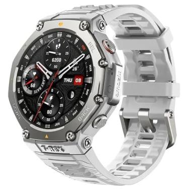 Imagem de Relógio T-Rex 3 Aço inoxidável, Robusto 48mm, AMOLED, Gps e Maps gratuitos, Longa Bateria, 328 Pés Resistente à Água, 170 Modos de Esportes e Fitness, Original com Nfe e garantia - Cinza