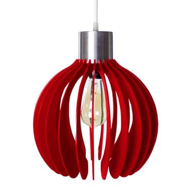 Imagem de Luminária Teto Lustre Pendente Balcão Cozinha Sala Paquistão Cor:vermelho