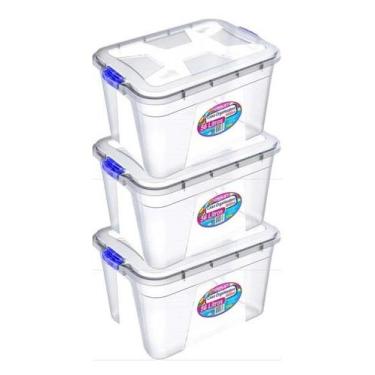 Imagem de Caixa Organizadora 56L com Travas Laterais e Tampa Reforçada - Uninjet