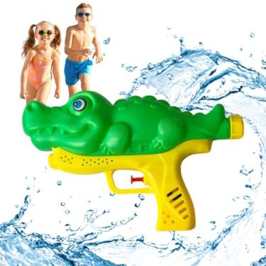 Imagem de Pistola de Água Infantil em Formato de Crocodilo – Brinquedo Divertido para Crianças – Ideal para Praia, Piscina e Verão – Jato de Alta Pressão – Plástico Resistente e Seguro – 28cm – Cores Sortidas