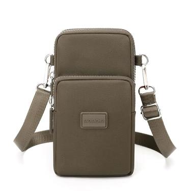 Imagem de Bolsa transversal para celular feminina, leve, pequena, bolsa tiracolo para celular, bolsa de viagem bolsa de ombro para mulheres, Cor do café, Medium, Cor café