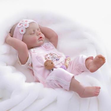 Imagem de Vinil feminino Reborn Baby Doll Cloveray de 51 cm com acessórios