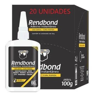 Imagem de Cola Adesivo Rendbond 100g AntiEntupimento Rendicolla 20 UNIDADES