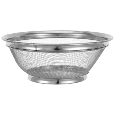 Imagem de Kichvoe Coador de Aço Inoxidável: Tigela Escorredora Multiuso para Cozinha, 22 Cm/8,65", Cesto de Malha Fina para Lavar, Escorrer, Enxaguar Cozinhar Frutas a Vapor.