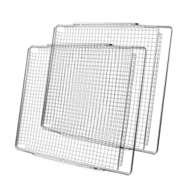 Imagem de Cesta de reposição de aço inoxidável 304 para peças de forno BOV900 BOV950 Acessórios de fritadeira a ar para forno inteligente, cestas de malha, torradeira, forno, bandeja de fritadeira a ar, 2 peças