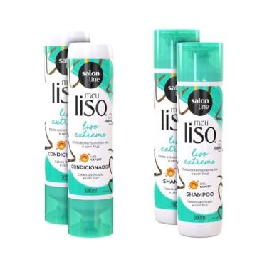 Imagem de Salon Line, Kit 2 Unidades Shampoo e 2 Unidades Condicionador, Meu Liso Extremo