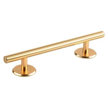 Imagem de Colaxi Trilho redondo para fingerboard, acessório versátil, presente original, trilho de treinamento premium em aço inoxidável para mini skate, Ouro 20 Cm