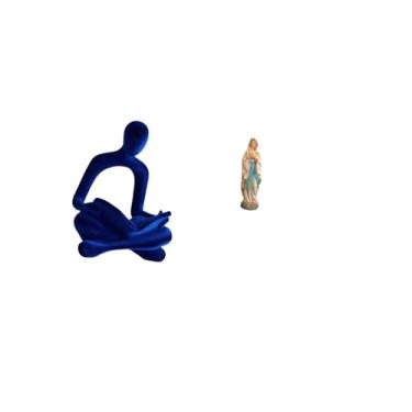 Imagem de Fenteer Escultura de Estatueta Humana Abstrata, Ornamento, Arte Decorativa, Estátua de Resina, Coleção Versátil para Escritório, Bar, Casamento, Mesa, Exibiçã