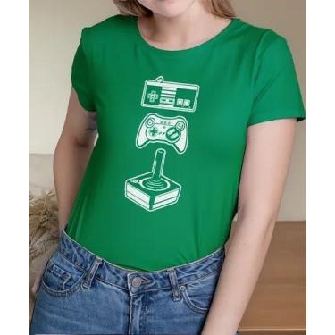 Imagem de Camiseta Camisa de Algodão Adulto Masculina Feminina Gamer Geek Videog