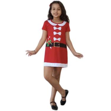 Imagem de Vestido Infantil Temático Natal Mamãe Noel - Calupa, 2A