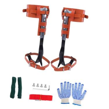 Imagem de harayaa Ferramenta de picos para escalada em árvores ajustável com pedal antiderrapante, equipamento para escalada em árvores para colheita de frutas,